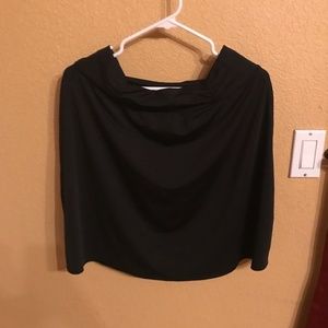 Black polyester skirt